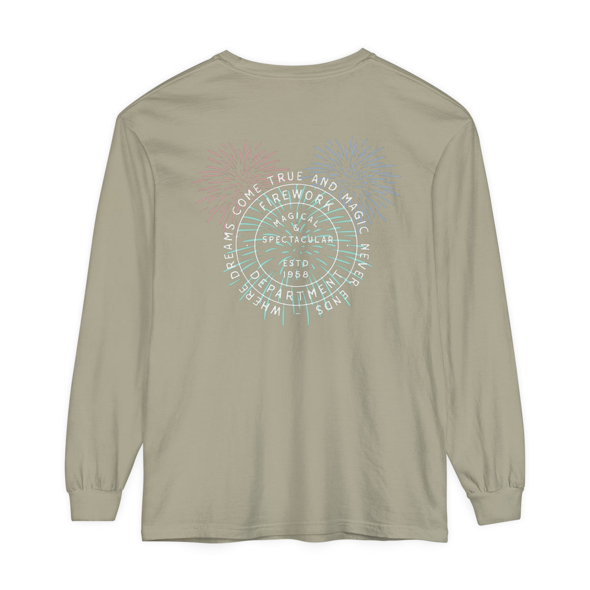 Firework Department Comfort Colors Unisex Garment-dyed Long Sleeve T-Shirt