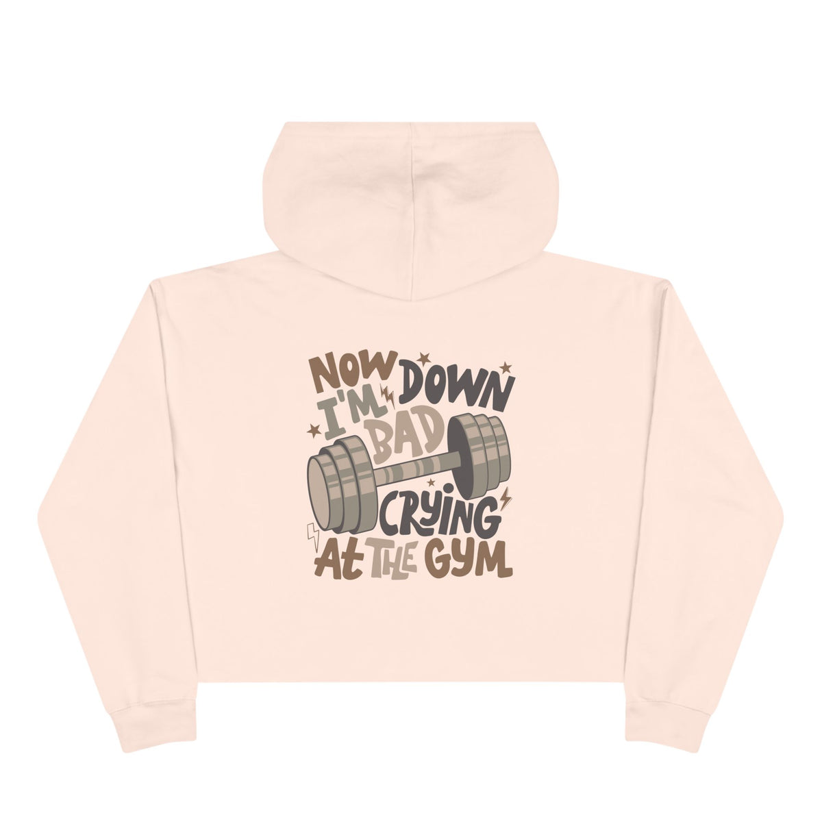 Down Bad Crying at the Gym Crop Hoodie
