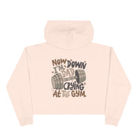 Down Bad Crying at the Gym Crop Hoodie