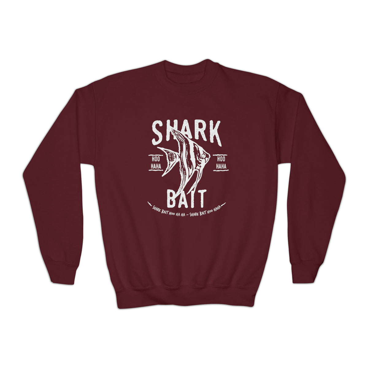 Shark Bait Hoo Haha Gildan Youth Crewneck Sweatshirt