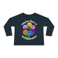 Maybe She’s A Wildflower Rabbit Skins Toddler Long Sleeve Tee