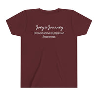 Joey's Journey Chromosome 6q Deletion Awareness Bella Canvas Youth Short Sleeve Tee