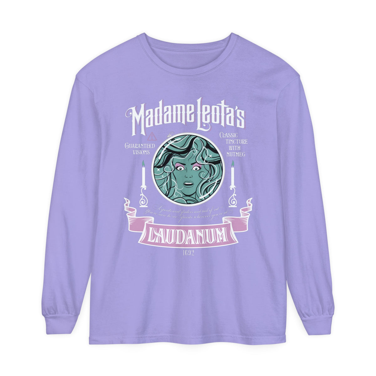 Madame Leota’s Laudanum Teal Comfort Colors Unisex Garment-dyed Long Sleeve T-Shirt