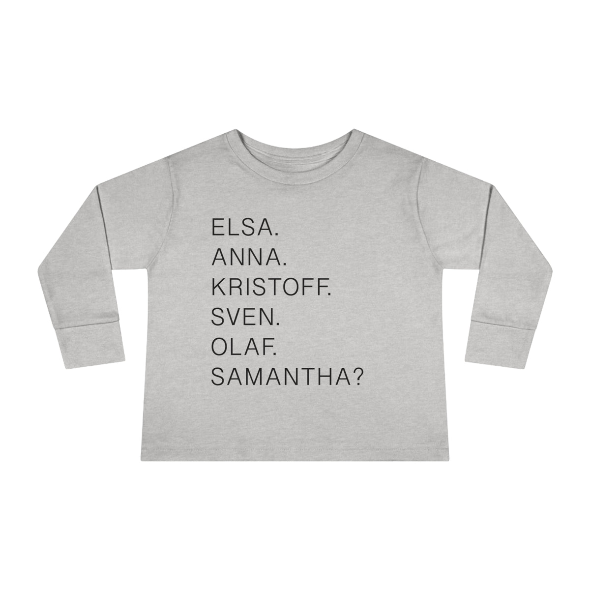 Frozen Character Names Rabbit Skins Toddler Long Sleeve Tee
