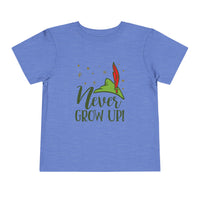 Never Grow Up Bella Canvas Toddler Short Sleeve Tee