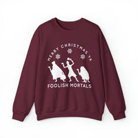 Merry Christmas Ya Foolish Mortals Gildan Unisex Heavy Blend™ Crewneck Sweatshirt