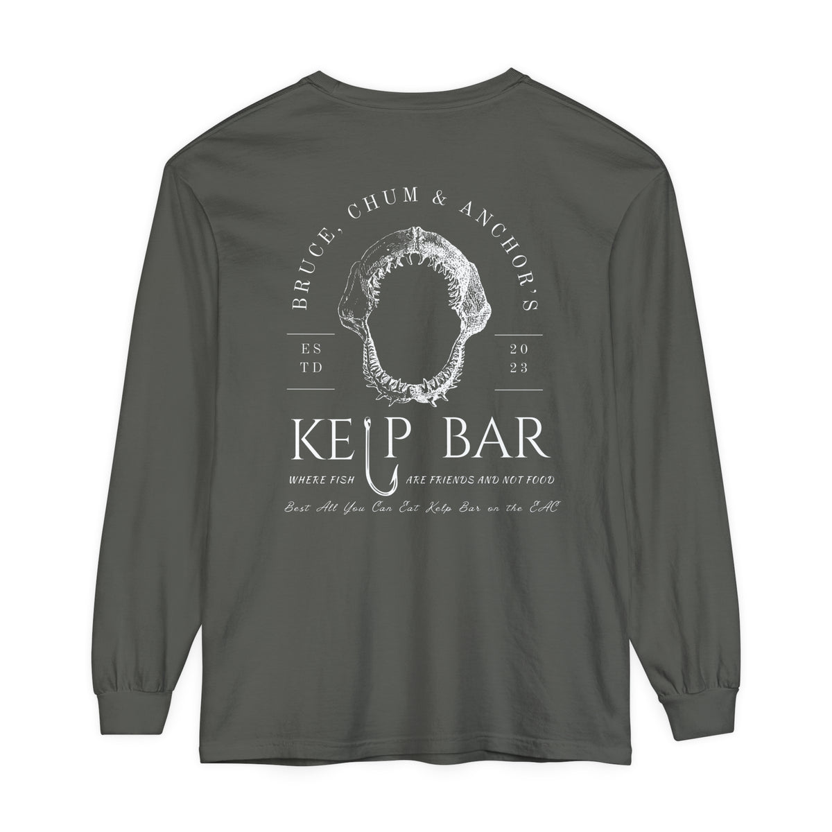Bruce, Chum & Anchor's Kelp Bar Comfort Colors Unisex Garment-dyed Long Sleeve T-Shirt