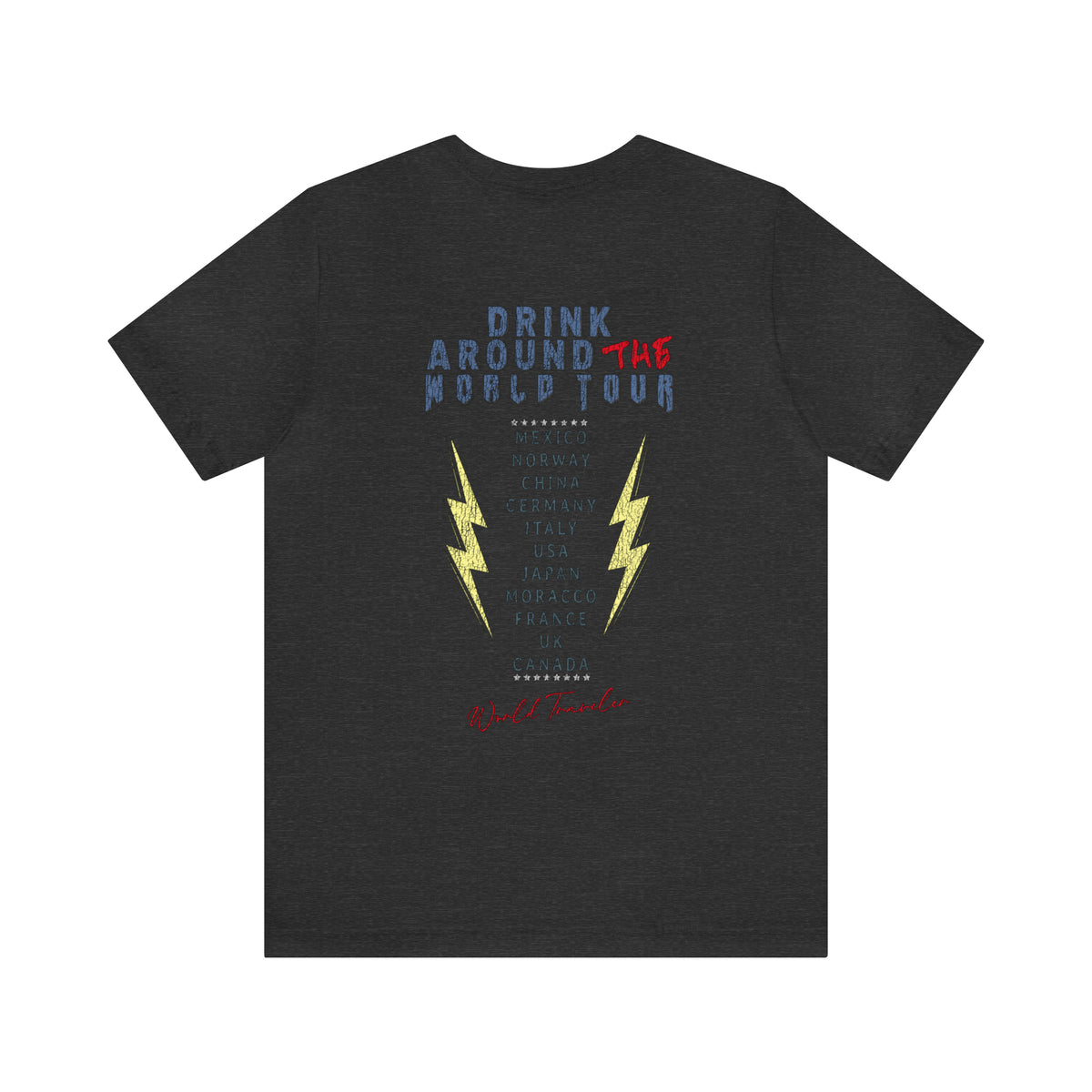 Drink Around The World Tour Bella Canvas Unisex Jersey Short Sleeve Tee