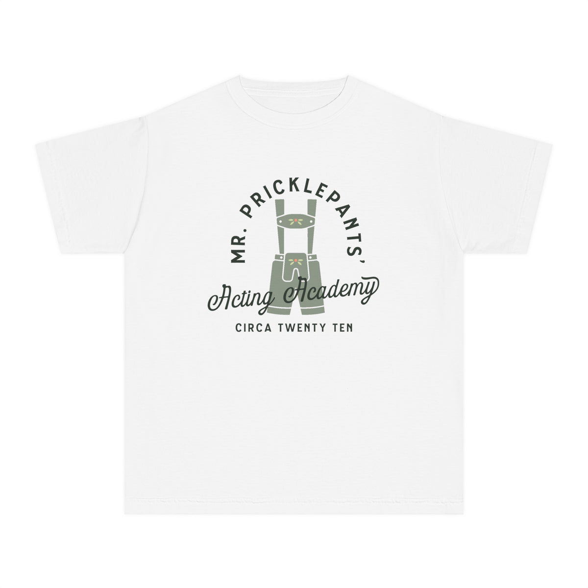 Mr. Pricklepants’ Acting Academy Comfort Colors Youth Midweight Tee