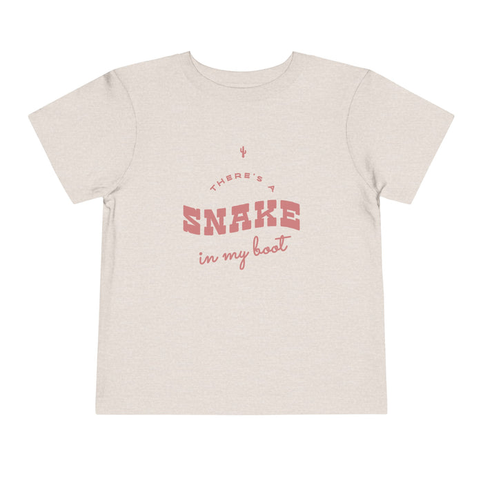 There's A Snake In My Boot Bella Canvas Toddler Short Sleeve Tee