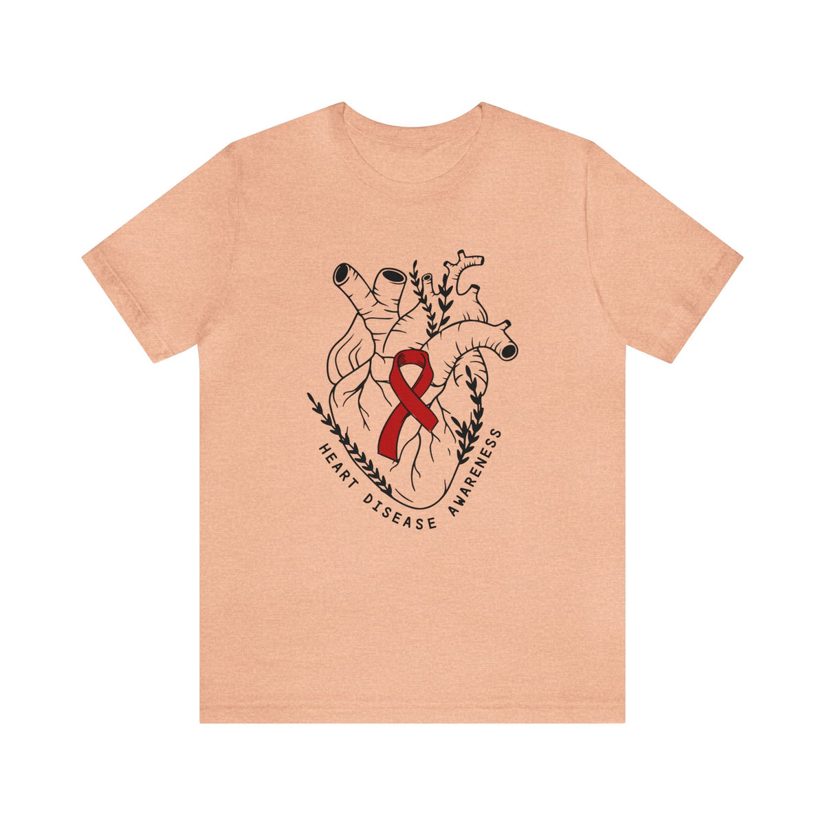 Heart Disease Awareness Bella Canvas Unisex Jersey Short Sleeve Tee