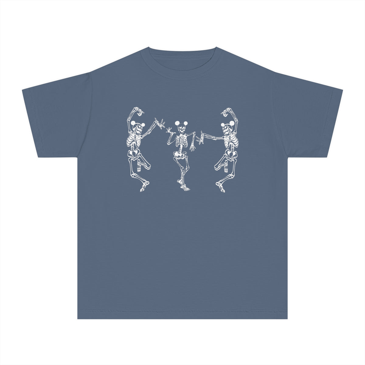 Dancing Skeletons with Ears Comfort Colors Youth Midweight Tee