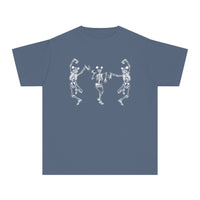 Dancing Skeletons with Ears Comfort Colors Youth Midweight Tee