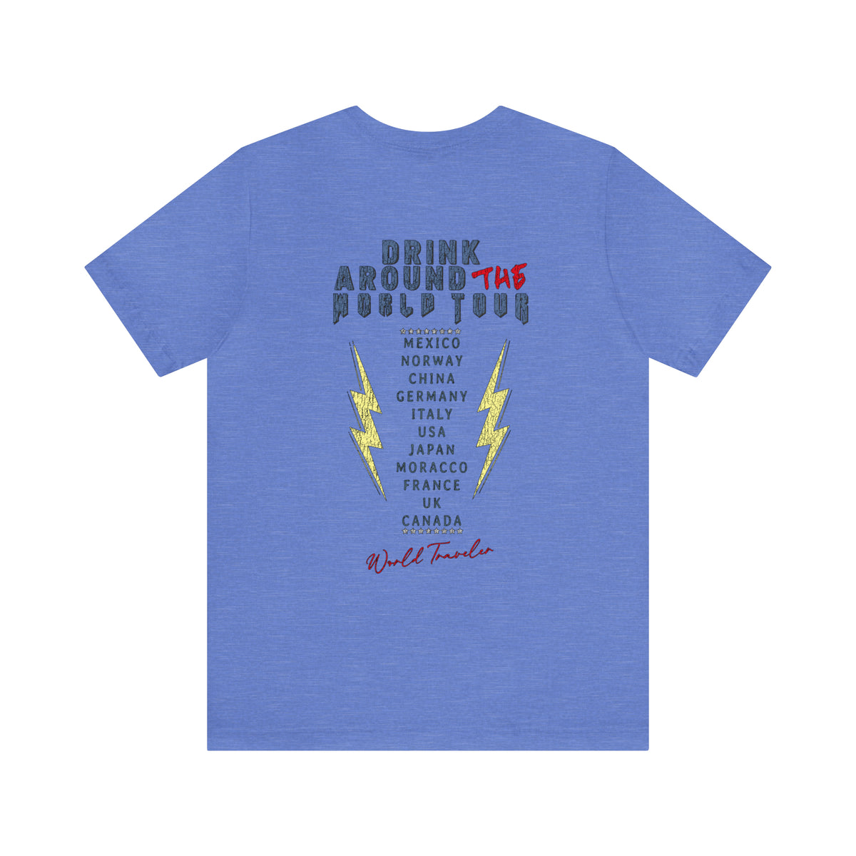 Drink Around The World Tour Bella Canvas Unisex Jersey Short Sleeve Tee
