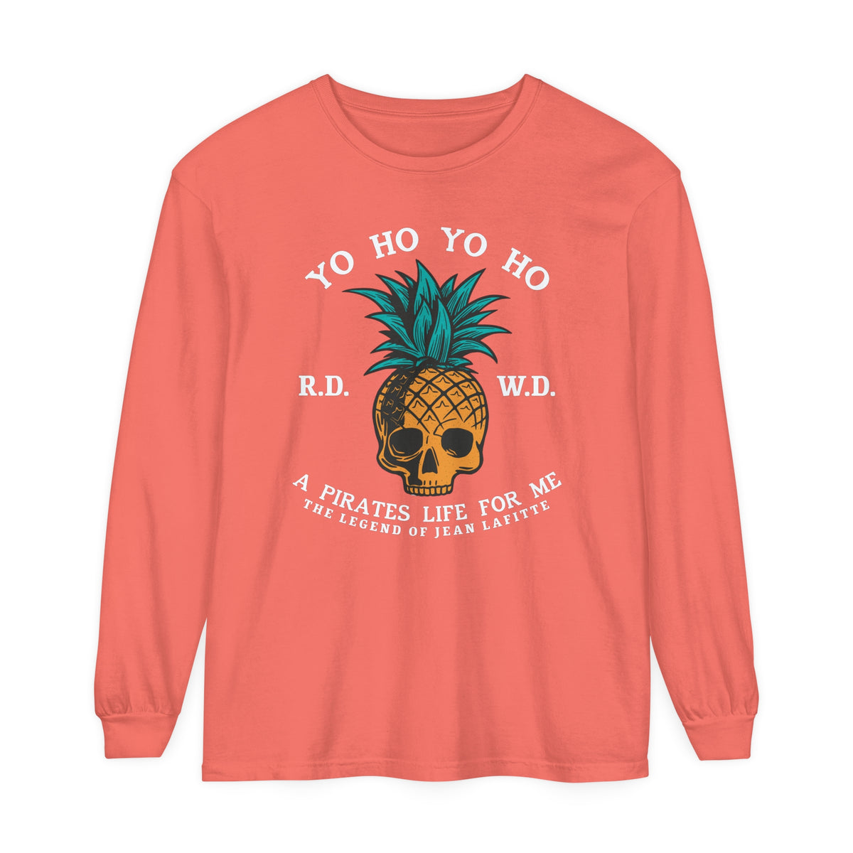 Yo Ho Pirates Life For Me Comfort Colors Unisex Garment-dyed Long Sleeve T-Shirt