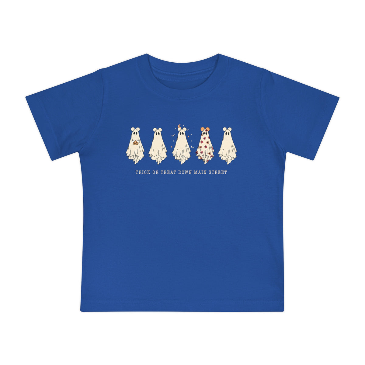 Trick or Treat Down Main Street Baby Short Sleeve T-Shirt