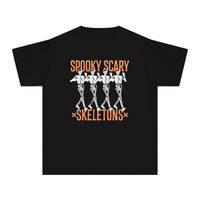 Spooky Scary Skeleton Comfort Colors Youth Midweight Tee