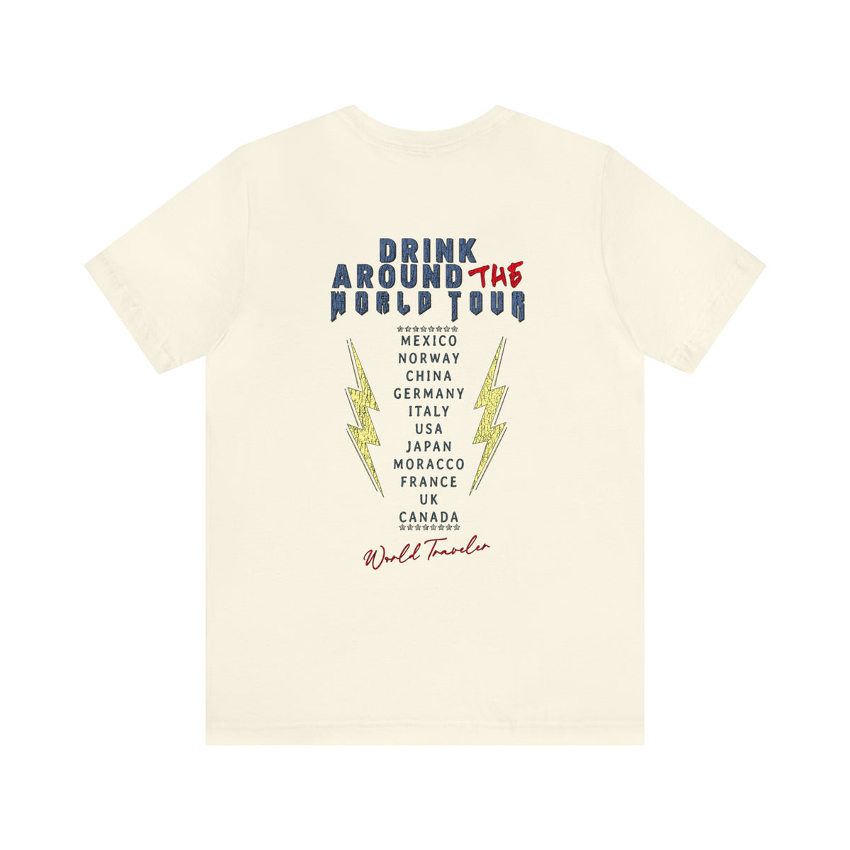 Drink Around The World Tour Bella Canvas Unisex Jersey Short Sleeve Tee