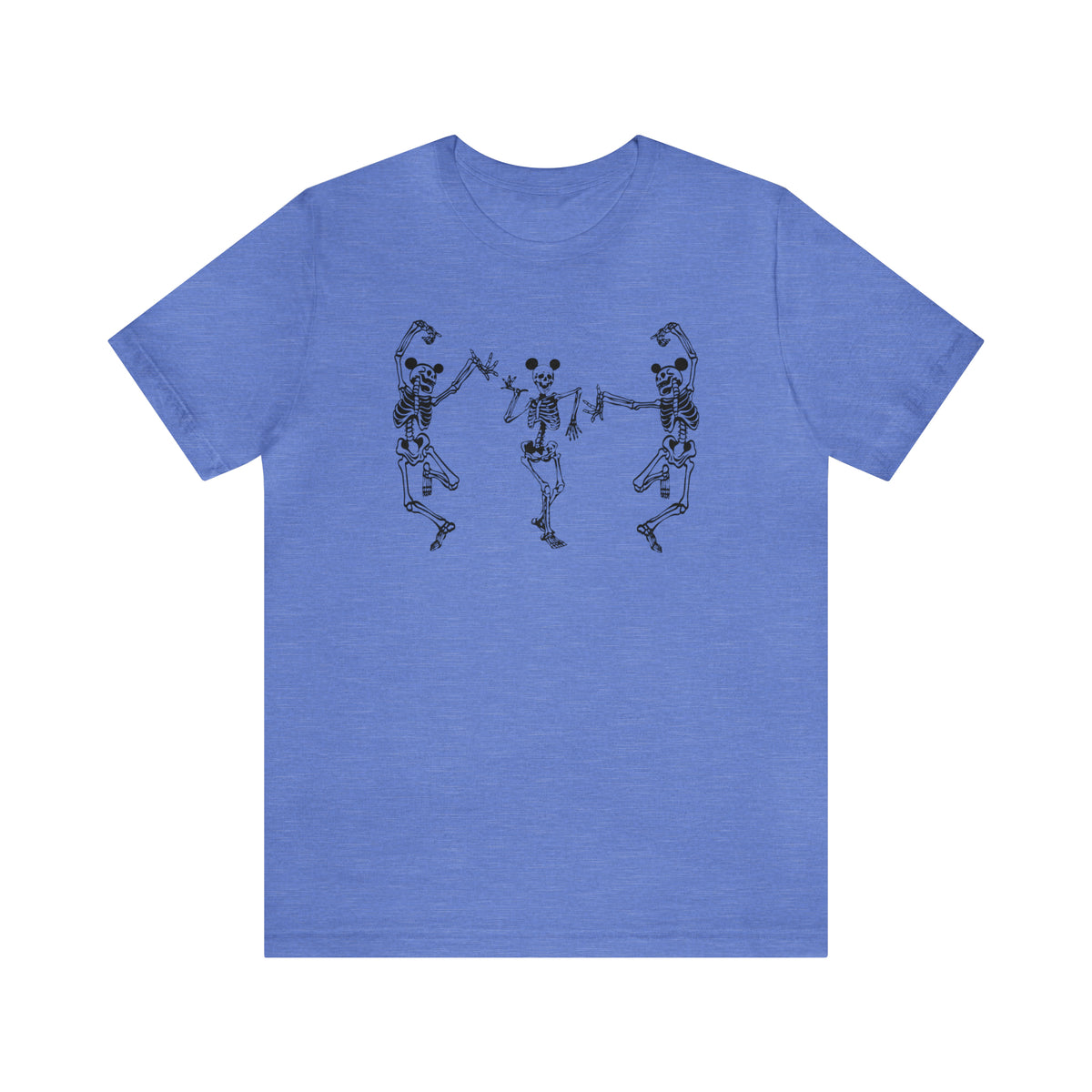 Dancing Skeletons with Ears Bella Canvas Unisex Jersey Short Sleeve Tee