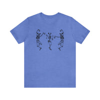 Dancing Skeletons with Ears Bella Canvas Unisex Jersey Short Sleeve Tee