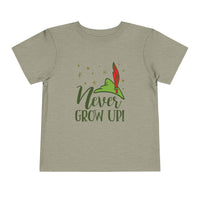 Never Grow Up Bella Canvas Toddler Short Sleeve Tee