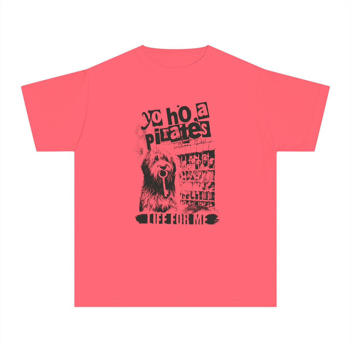 Yo Ho A Pirate's Life For Me Comfort Colors Youth Midweight Tee