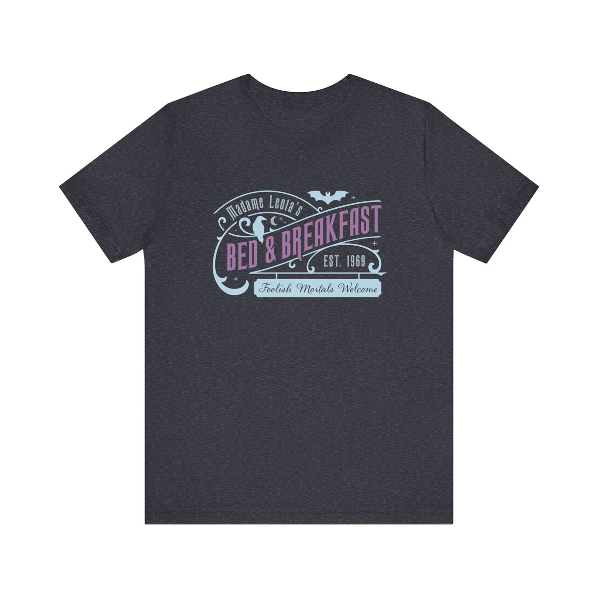 Madame Leota’s Bed and Breakfast Teal Bella Canvas Unisex Jersey Short Sleeve Tee