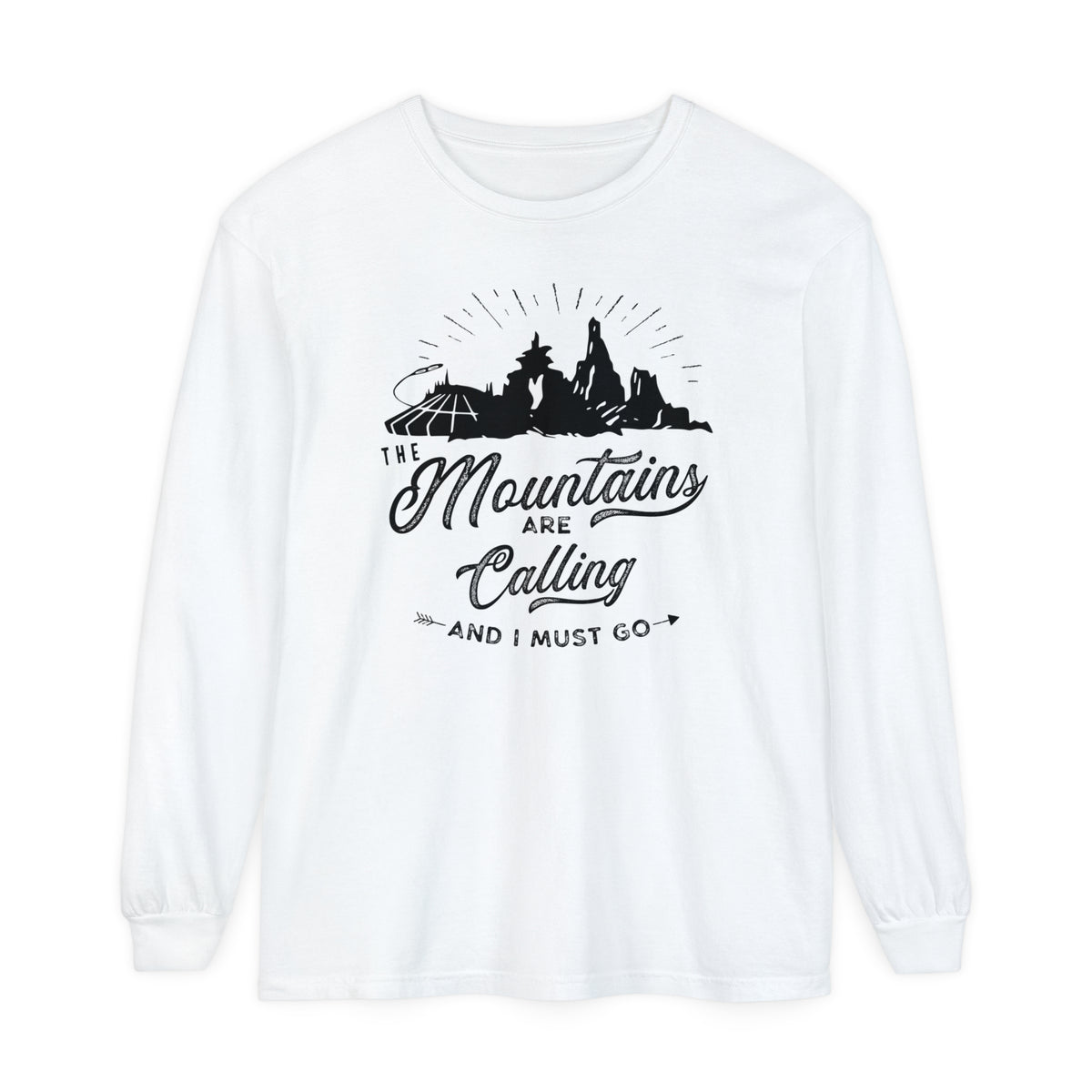 The Mountains Are Calling Comfort Colors Unisex Garment-dyed Long Sleeve T-Shirt