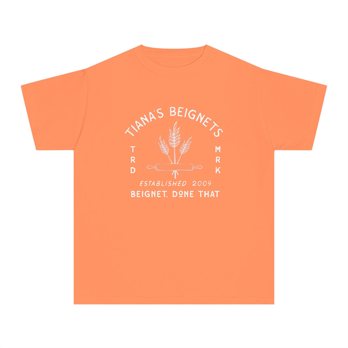 Tiana's Beignets Comfort Colors Youth Midweight Tee