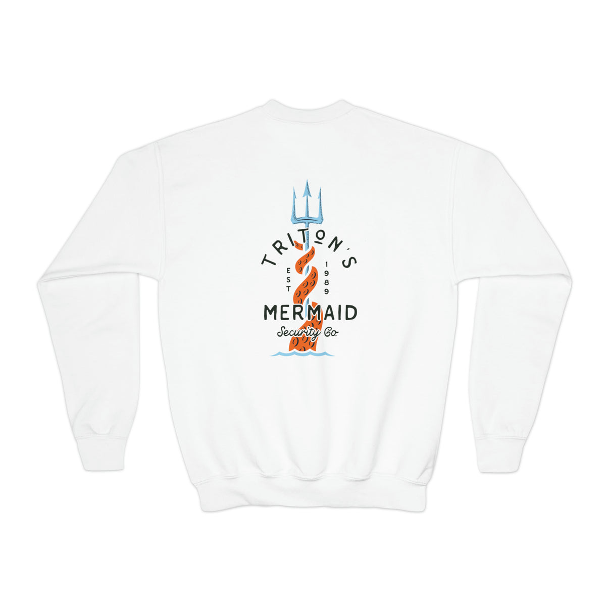 Triton's Mermaid Security Gildan Youth Crewneck Sweatshirt
