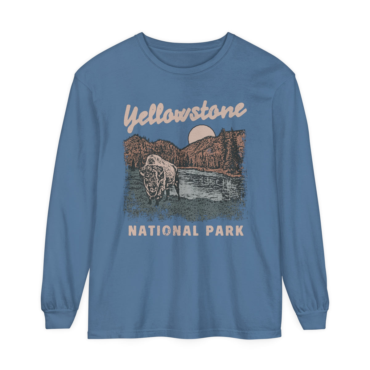 Yellowstone National Park Comfort Colors Unisex Garment-dyed Long Sleeve T-Shirt