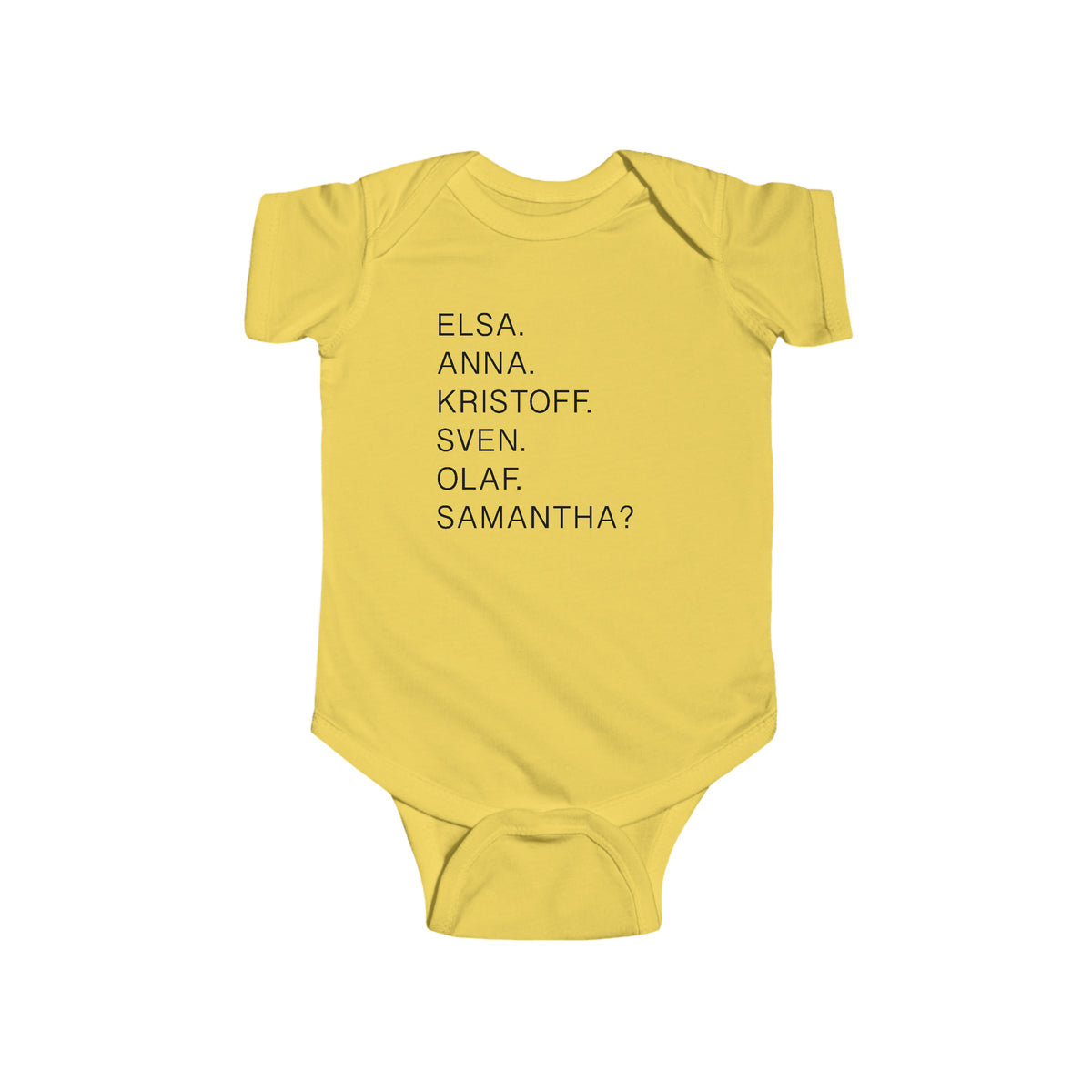 Frozen Character Names Rabbit Skins Infant Fine Jersey Bodysuit