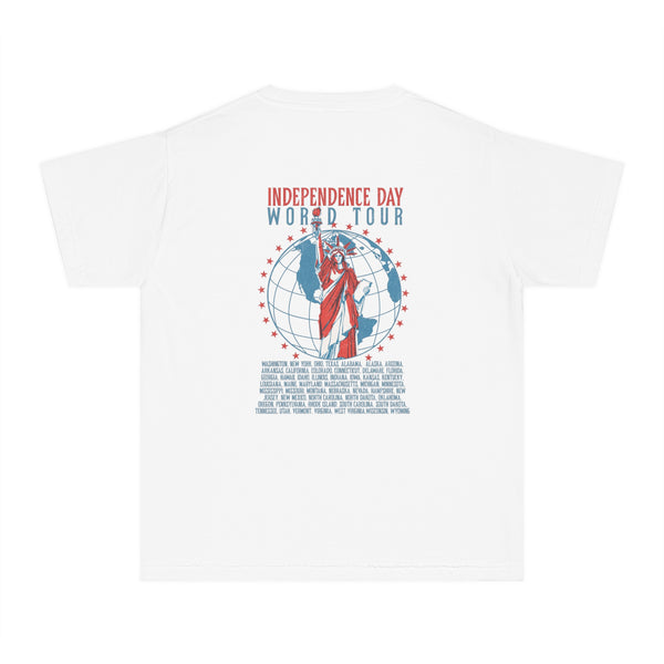Independence Day World Tour Comfort Colors Youth Midweight Tee