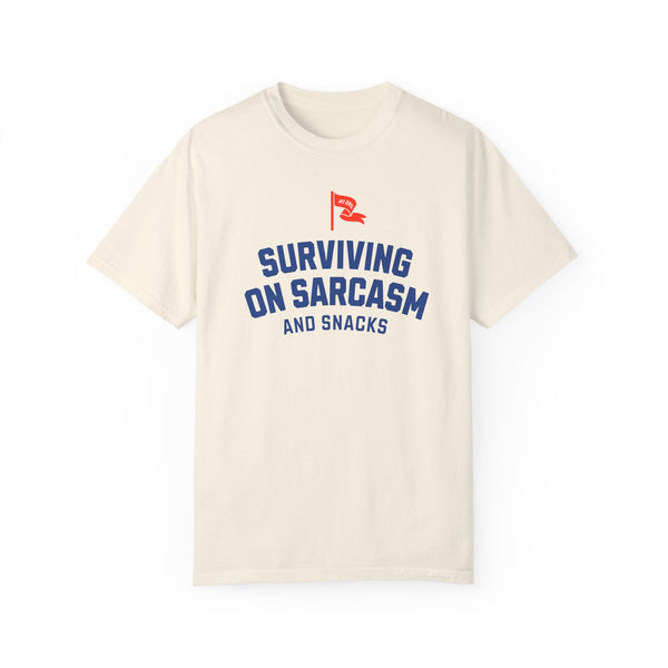 Surviving on Sarcasm and Snacks Comfort Colors Unisex Garment-Dyed T-shirt
