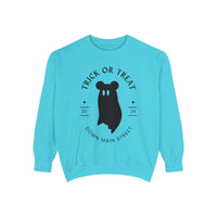 Trick or Treat Down Main Street Comfort Colors Unisex Garment-Dyed Sweatshirt