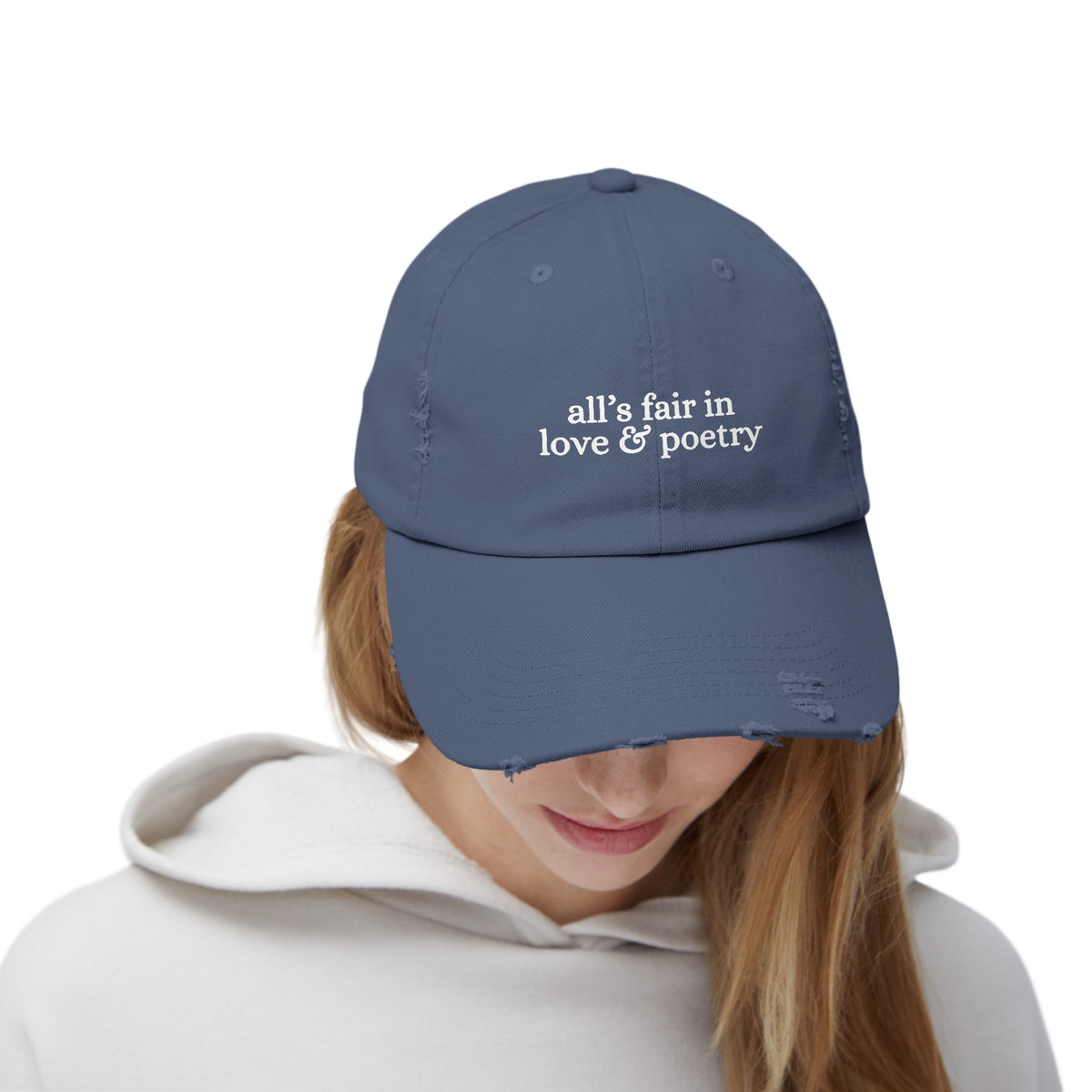 All's Fair In Love And Poetry Unisex Distressed Cap