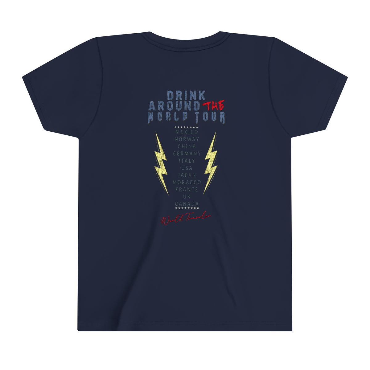 Drink Around The World Tour Bella Canvas Youth Short Sleeve Tee