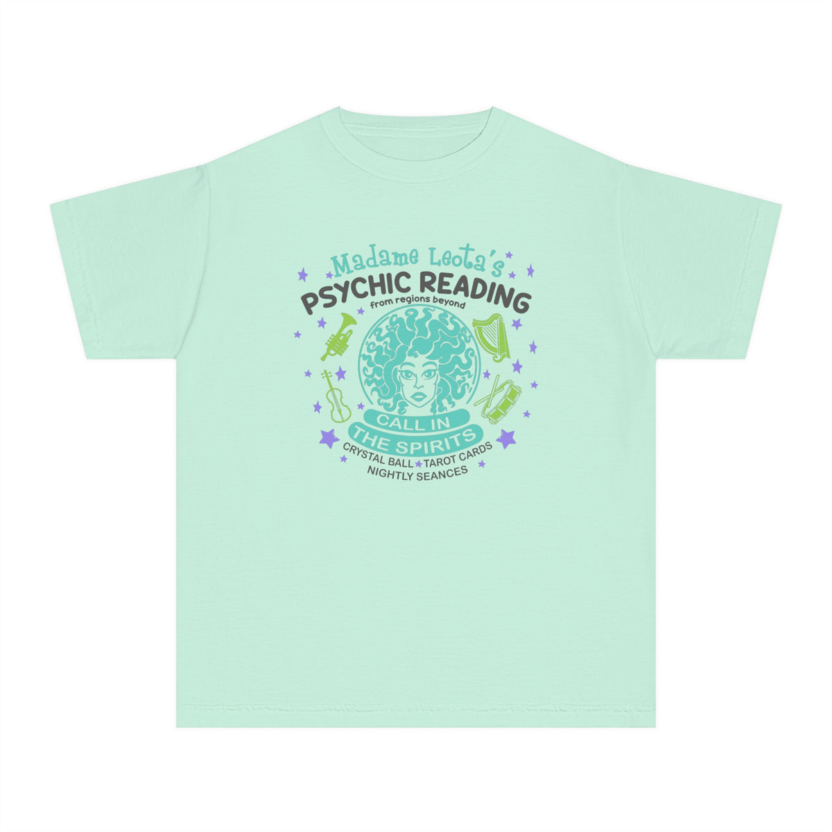 Madame Leota’s Psychic Readings Comfort Colors Youth Midweight Tee