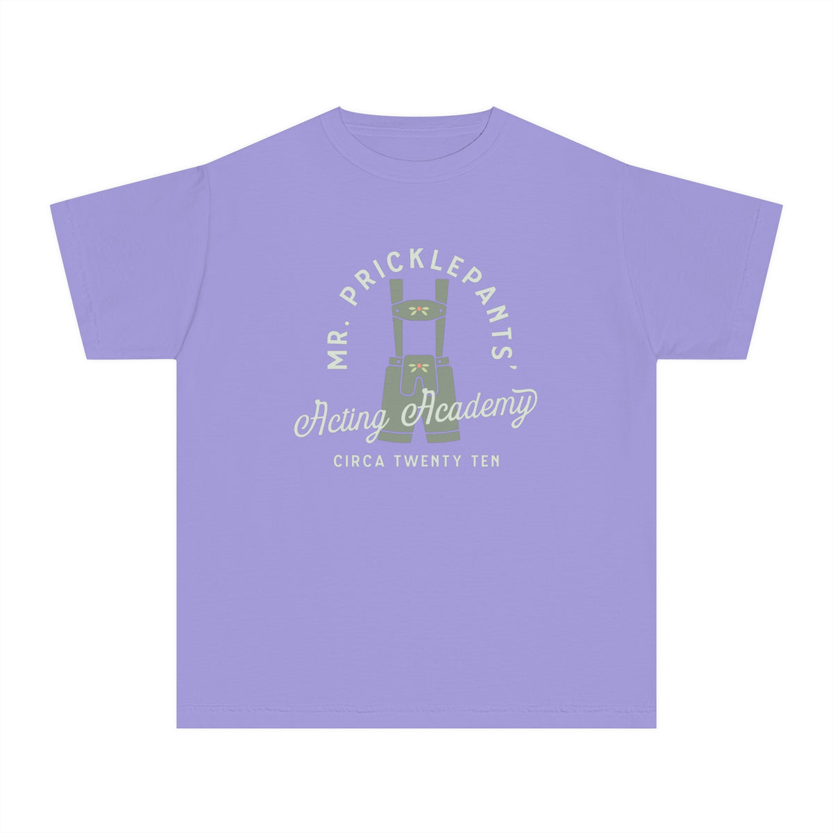 Mr. Pricklepants’ Acting Academy Comfort Colors Youth Midweight Tee