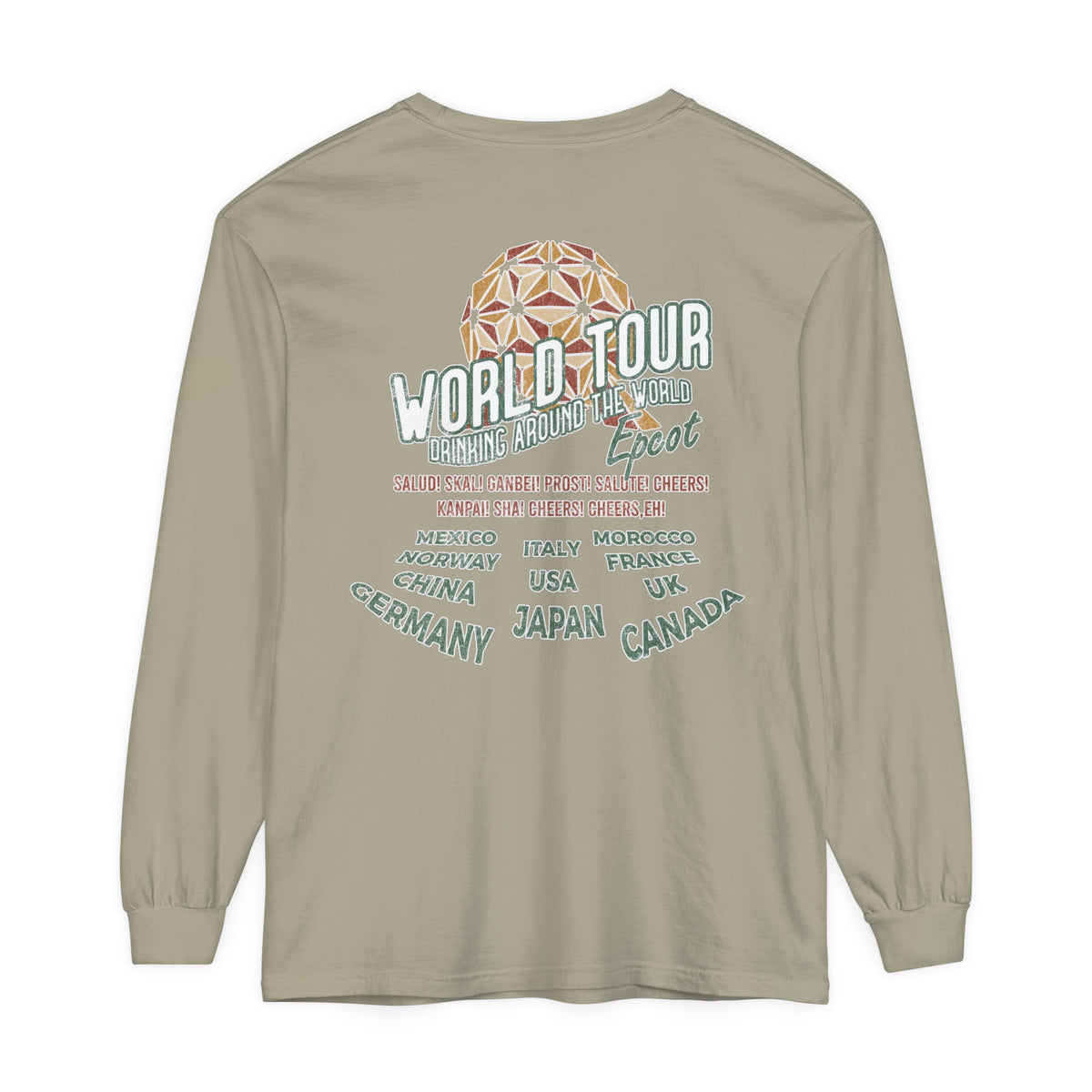 World Tour Comfort Colors Unisex Garment-dyed Long Sleeve T-Shirt