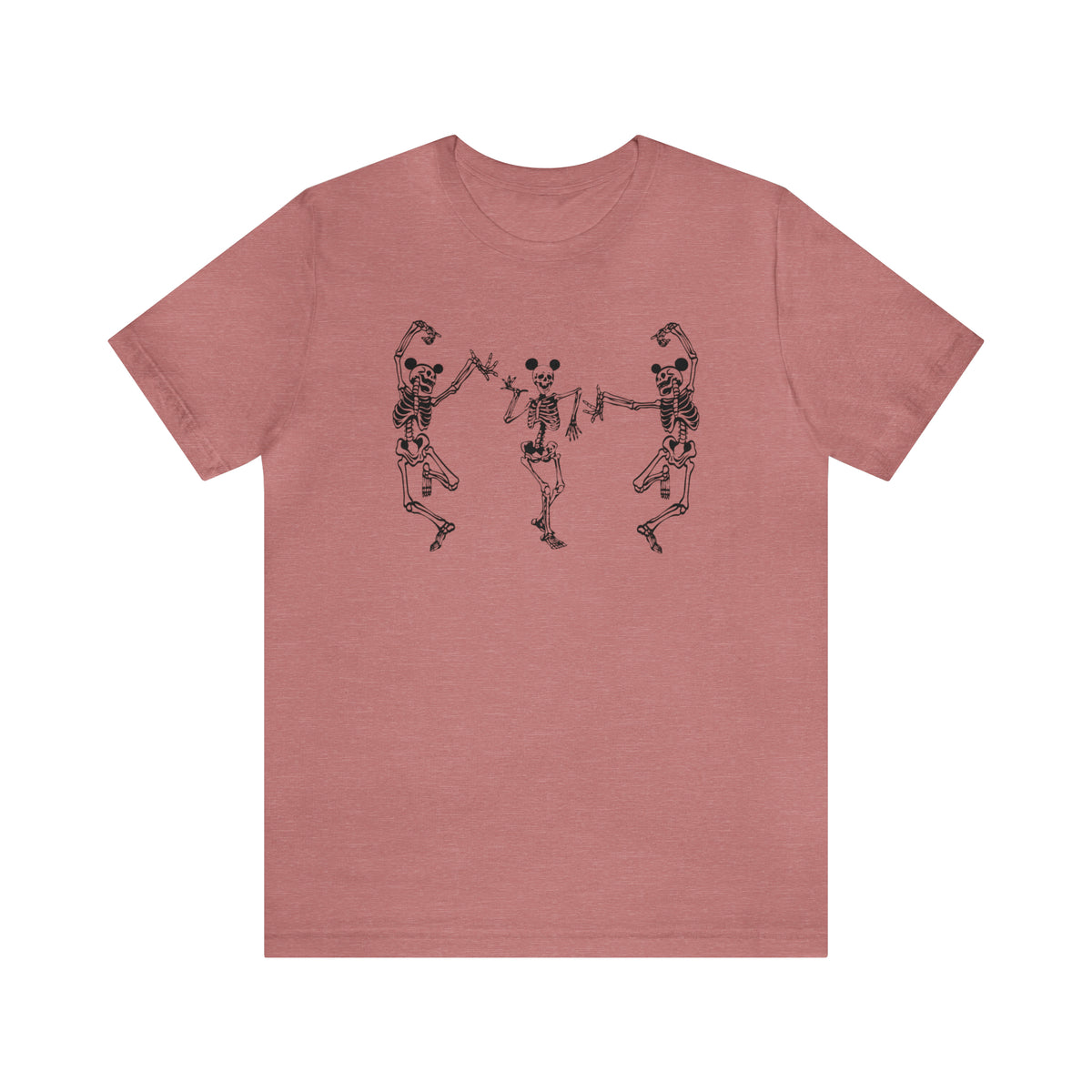 Dancing Skeletons with Ears Bella Canvas Unisex Jersey Short Sleeve Tee
