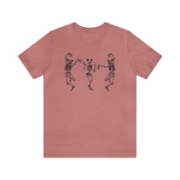Dancing Skeletons with Ears Bella Canvas Unisex Jersey Short Sleeve Tee