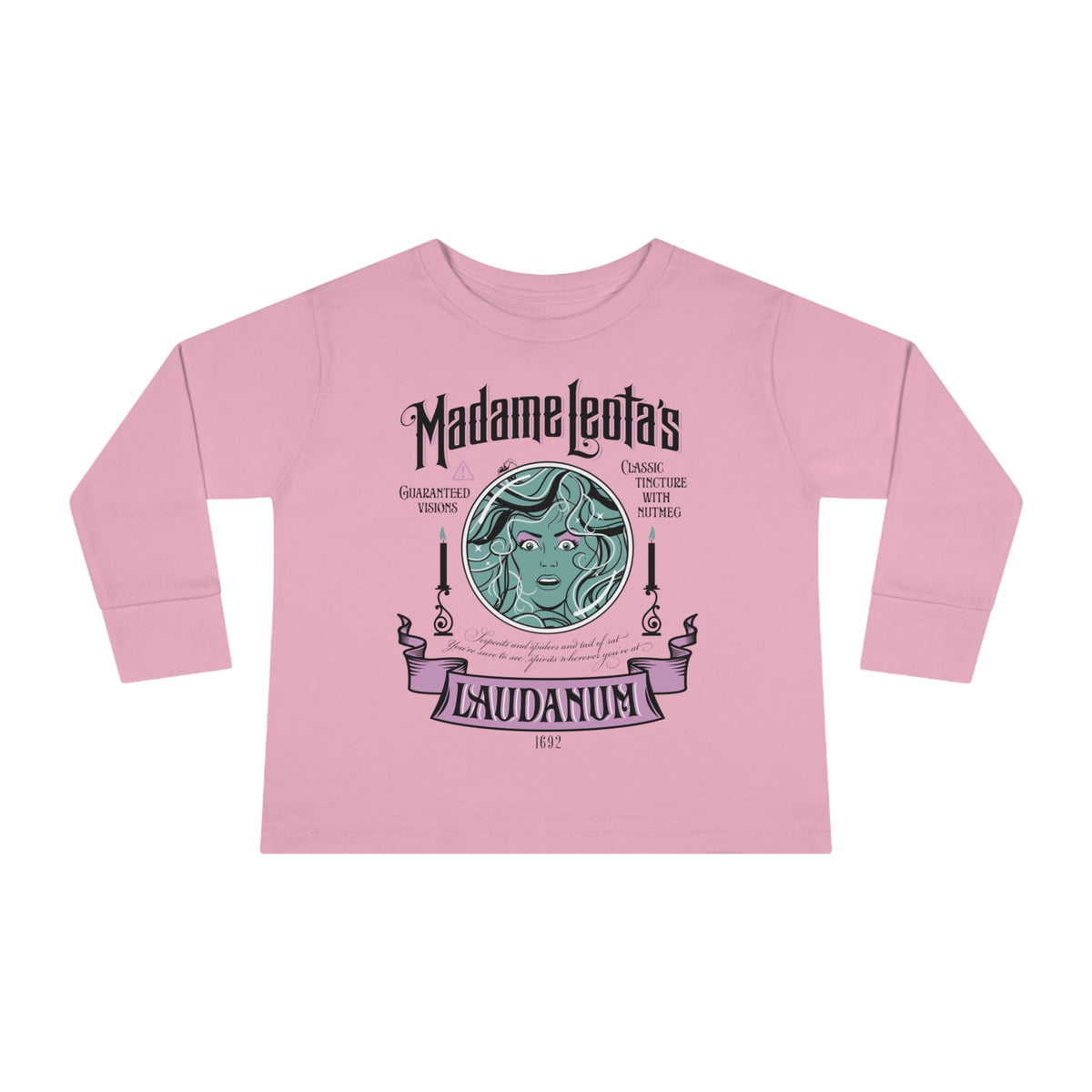Madame Leota’s Laudanum Teal Rabbit Skins Toddler Long Sleeve Tee