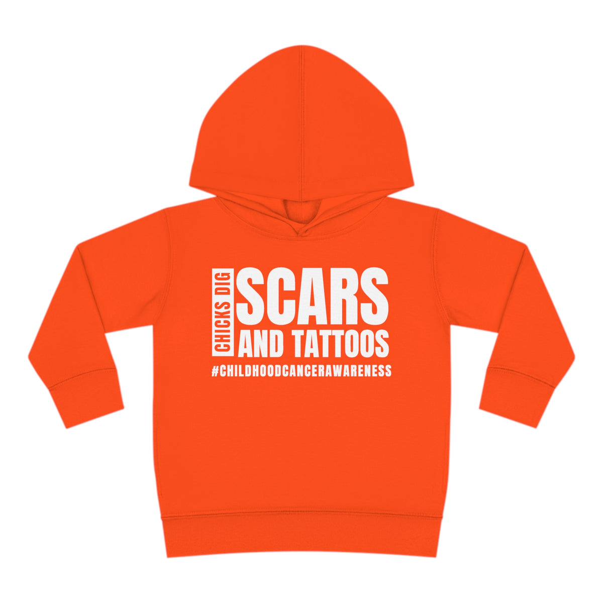 Chicks Dig Scars and Tattoos Toddler Pullover Rabbit Skins Fleece Hoodie
