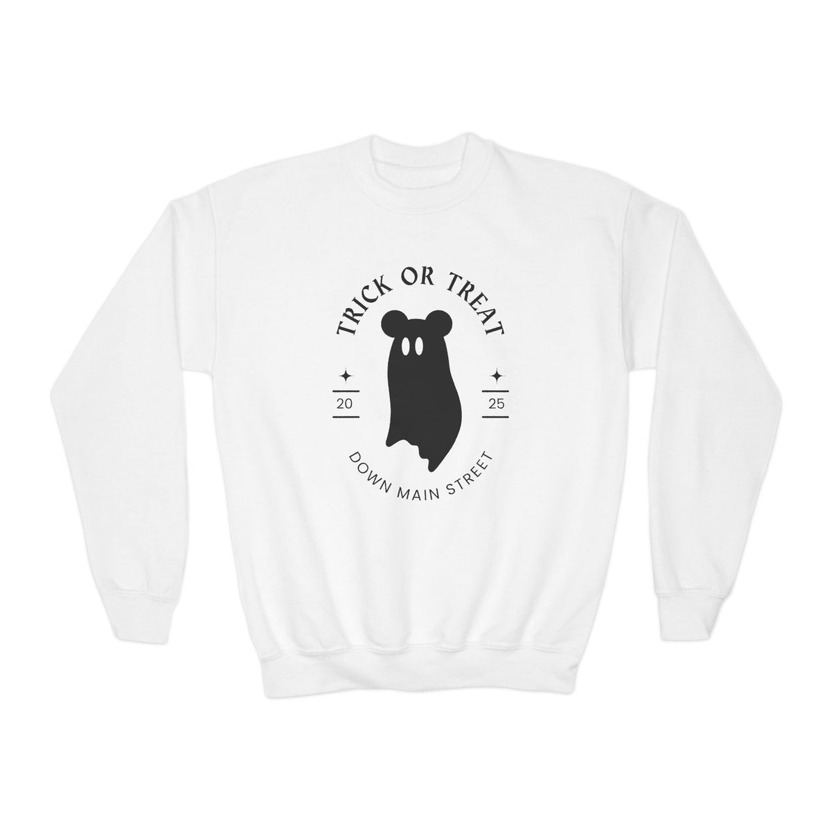 Trick or Treat Down Main Street Youth Crewneck Sweatshirt
