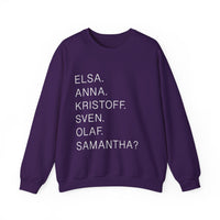 Frozen Character Names Gildan Unisex Heavy Blend™ Crewneck Sweatshirt