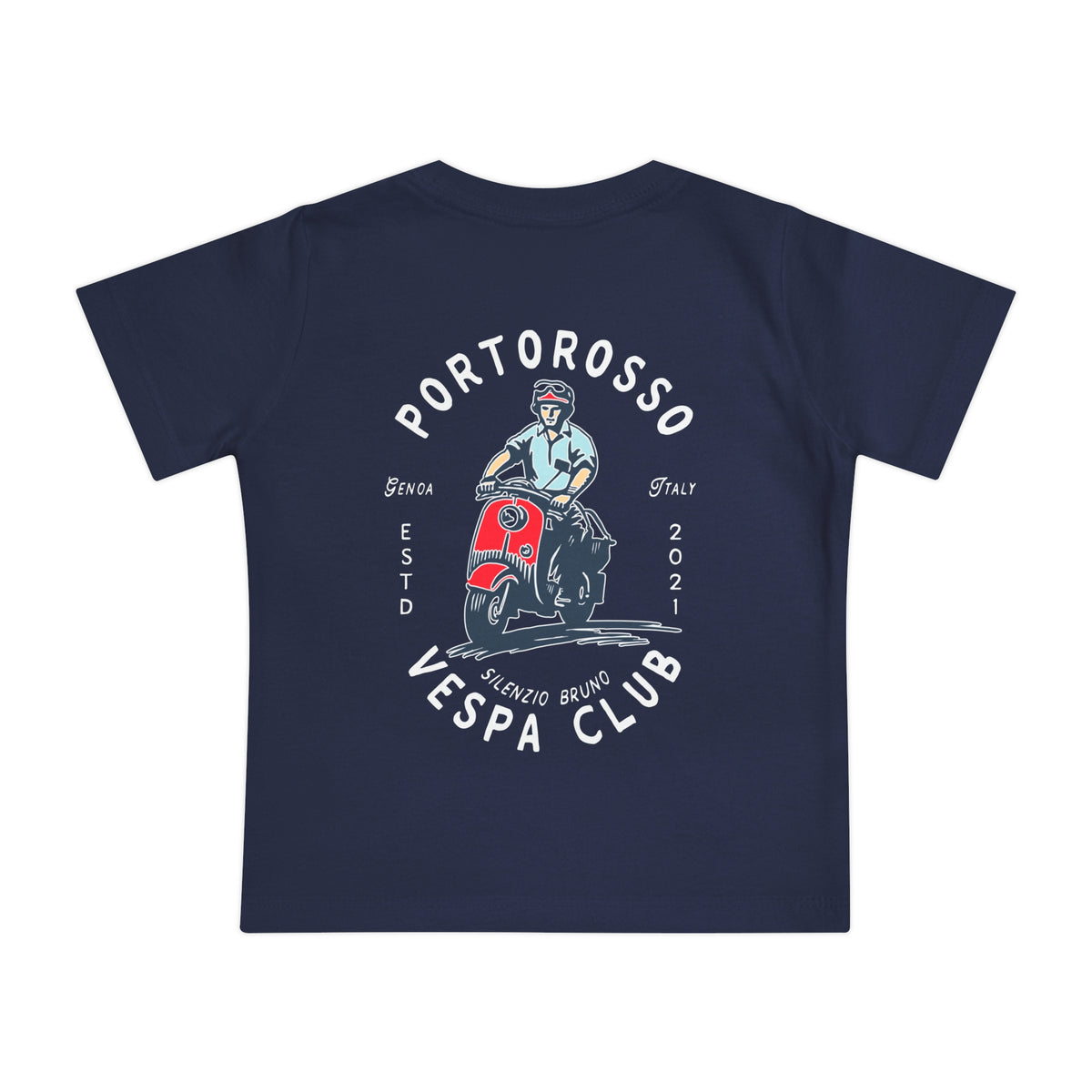 Portorosso Vespa Club Bella Canvas Baby Short Sleeve T-Shirt