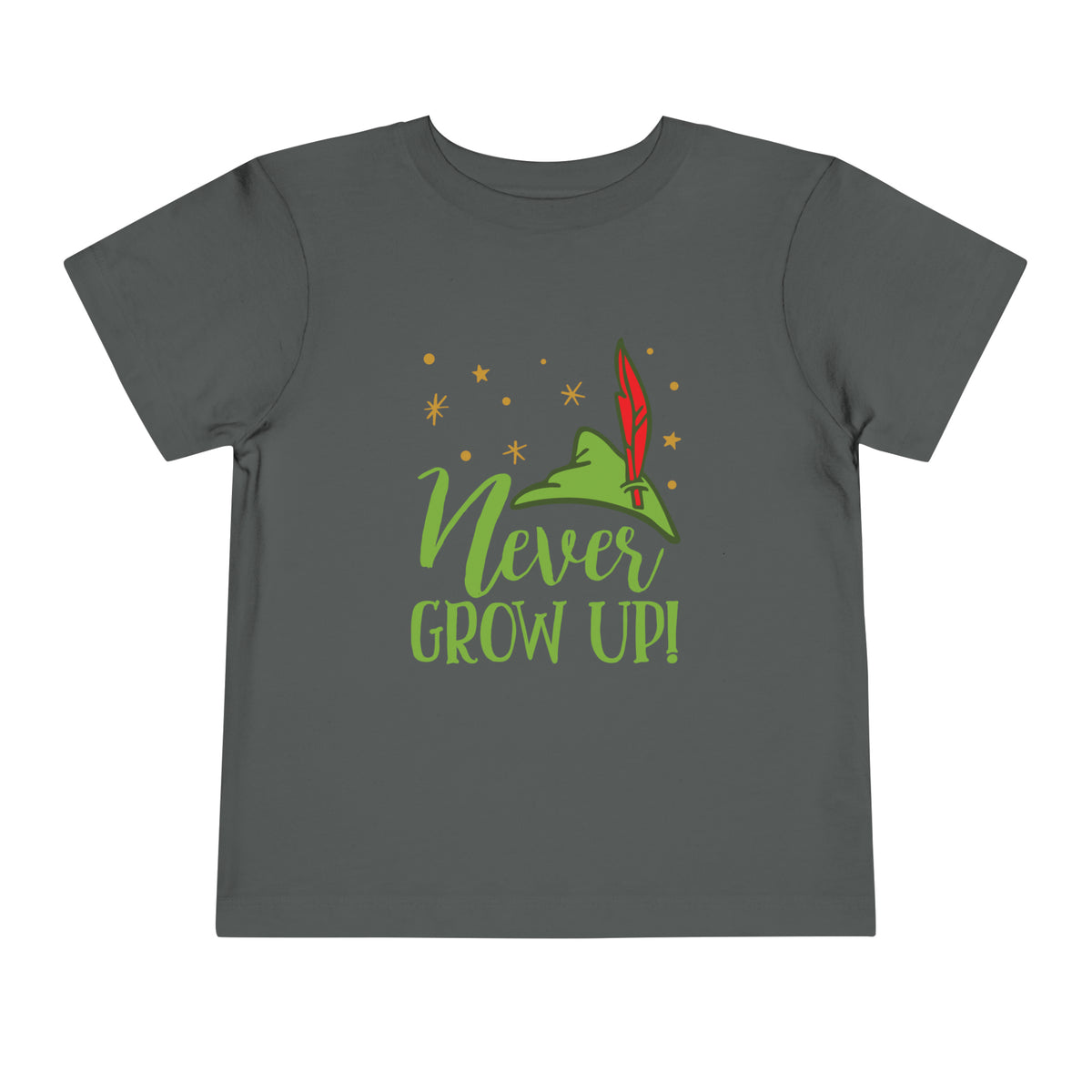 Never Grow Up Bella Canvas Toddler Short Sleeve Tee