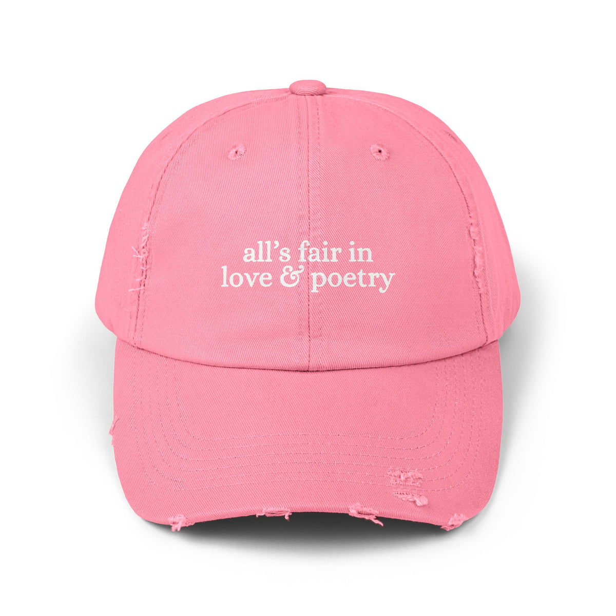 All's Fair In Love And Poetry Unisex Distressed Cap