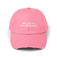 All's Fair In Love And Poetry Unisex Distressed Cap